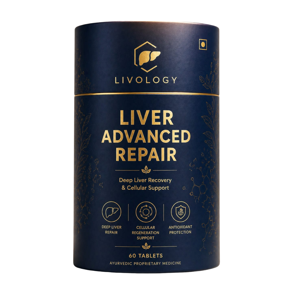 Livology Liver Advanced Repair – Ayurvedic Liver Detox Tablets for Fatty Liver, Digestion & Energy Support