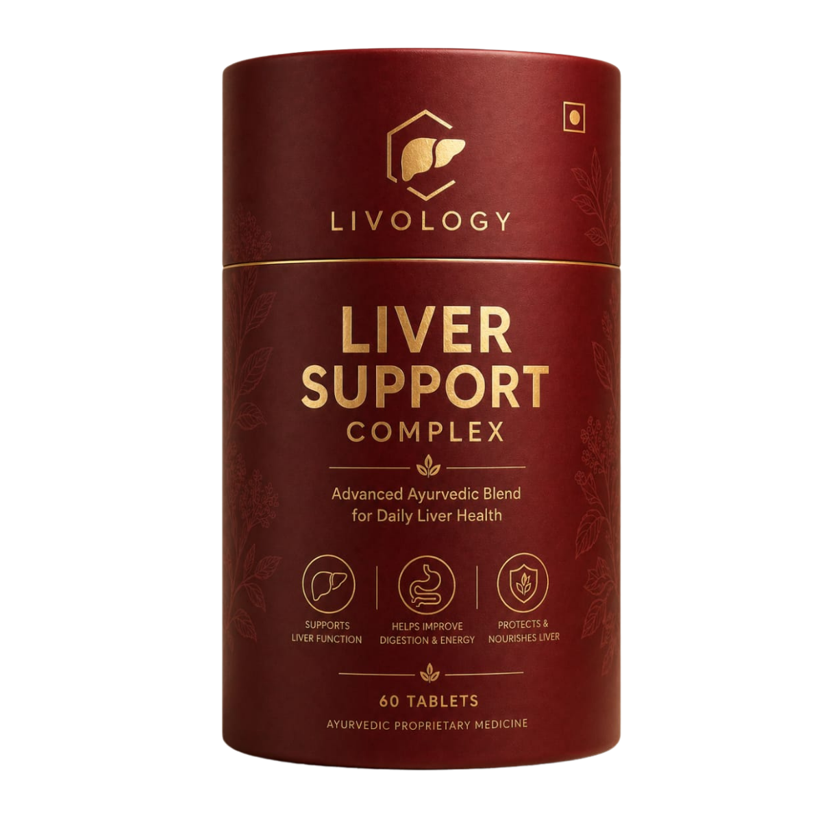 Livology Liver Support Complex – Ayurvedic Liver Health Tablets for Digestion, Detox & Daily Wellness (60 Tablets)