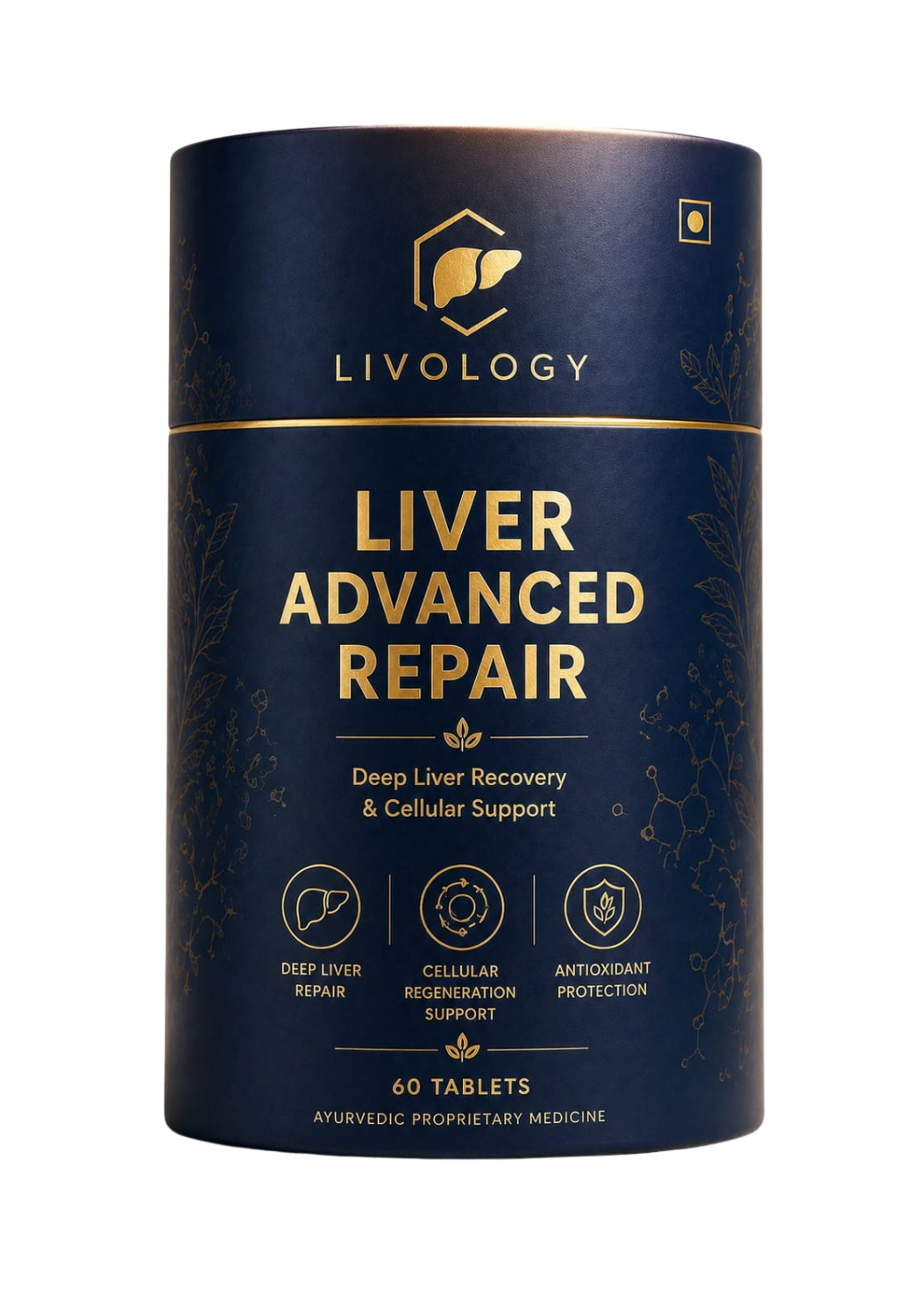 Livology Liver Advanced Repair – Ayurvedic Liver Detox Tablets for Fatty Liver, Digestion & Energy Support