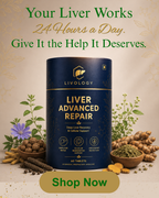 Livology Liver Advanced Repair – Ayurvedic Liver Detox Tablets for Fatty Liver, Digestion & Energy Support